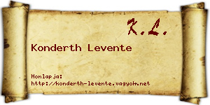 Konderth Levente névjegykártya